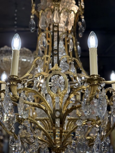 Антикварная бронзовая люстра