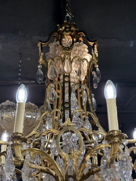 Антикварная бронзовая люстра