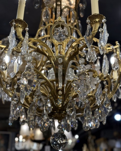 Антикварная бронзовая люстра