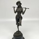 Antique sculpture "Girl with a cane"