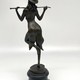 Antique sculpture "Girl with a cane"