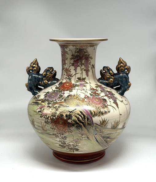 Antique vase "Pheasants", Satsuma