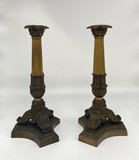 Antique Paired Candlesticks, 
Empire Style