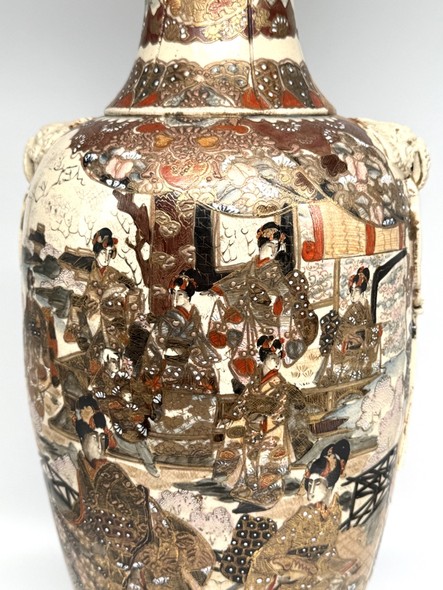 Antique paired vases,
Japan