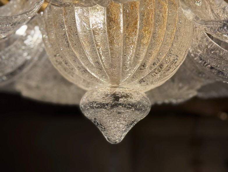 Большая винтажная люстра Мурано