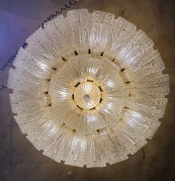 Большая винтажная люстра Мурано