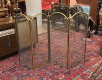 Большой винтажный каминный экран