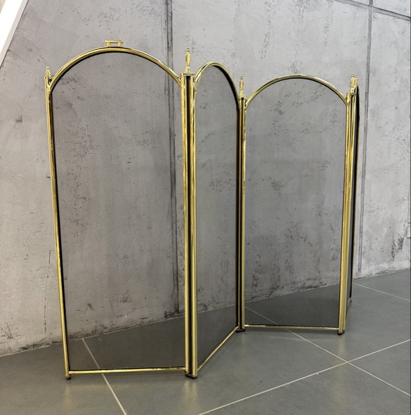 Большой винтажный каминный экран