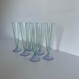 A set of champagne glasses, Murano