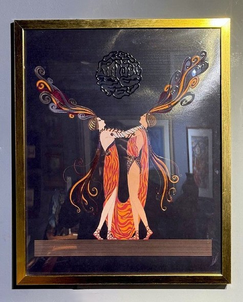 Плакат «Поцелуй огня», Эрте