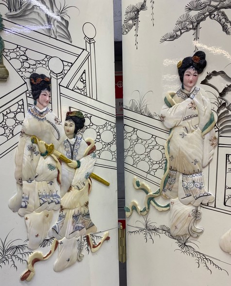 Винтажная ширма, 
шинуазри