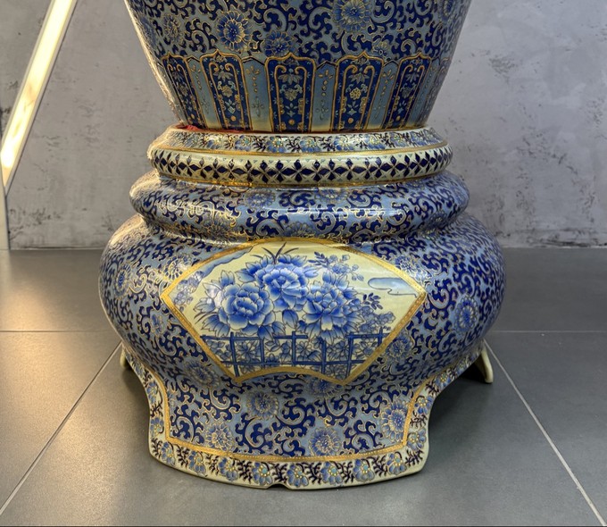 Vintage
paired Cranes vases