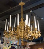 Antique brass chandelier Antique brass chandelier