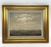 Vintage painting "Play of Light on the Scheldt". Vintage painting "Play of Light on the Scheldt".