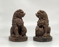 Antique paired sculpture "Dogs Fo" Antique paired sculpture "Dogs Fo"