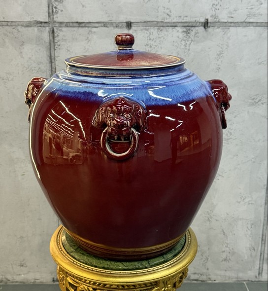 antique planter,
pottery
