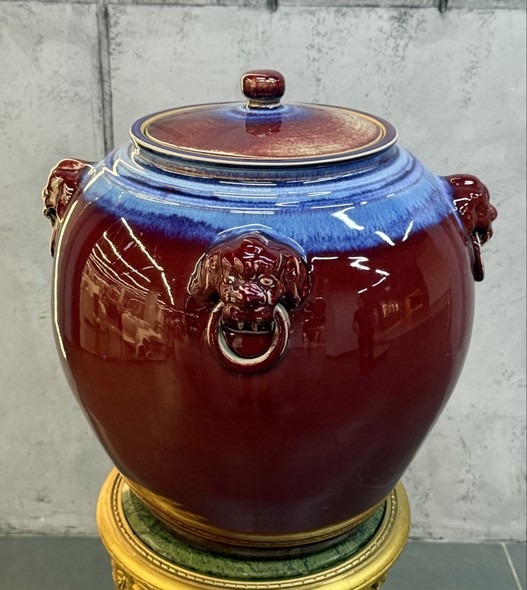 antique planter,
pottery