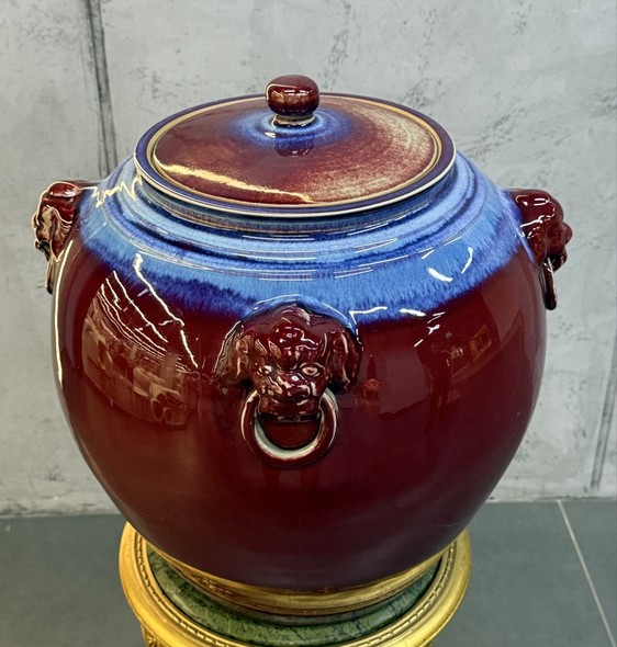 antique planter,
pottery