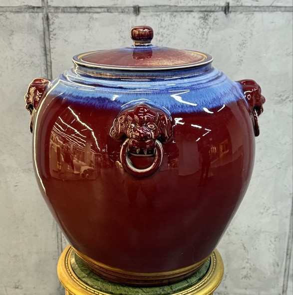 antique planter,
pottery