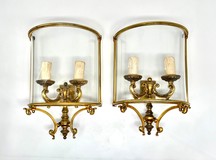 Antique Bronze Sconces, France Antique Bronze Sconces, France