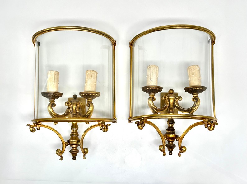 Antique Bronze Sconces, France