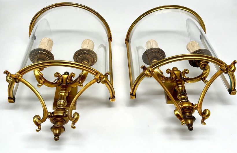 Antique Bronze Sconces, France