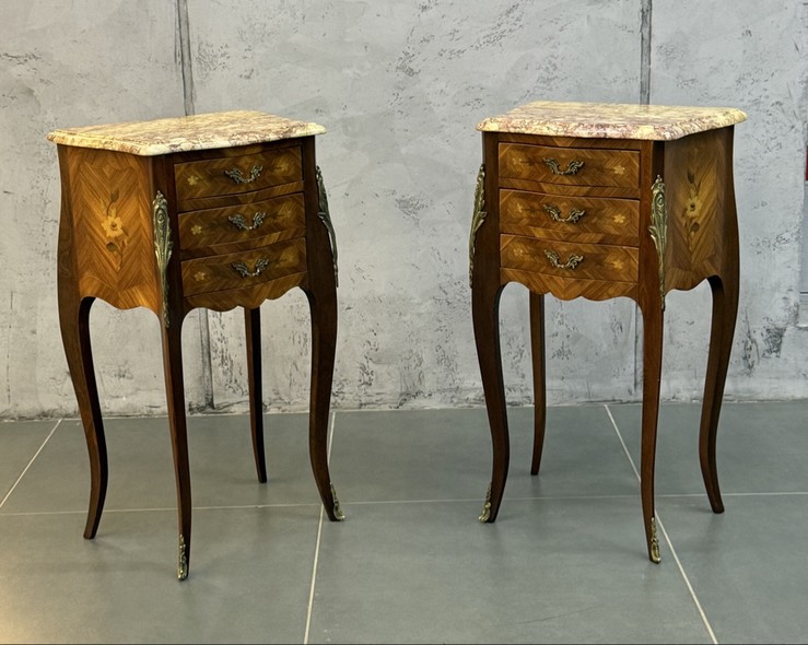 Paired bedside tables