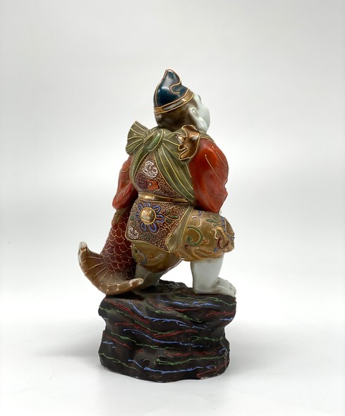 Paired sculptures "Ebisu and Daikoku"