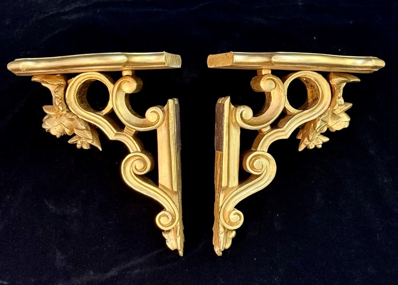 Antique paired consoles