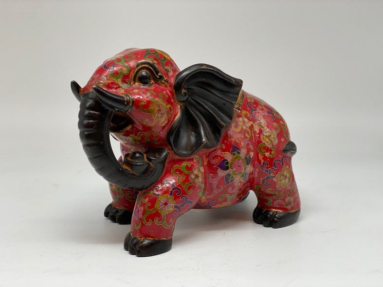 Vintage paired sculptures "Elephants"
