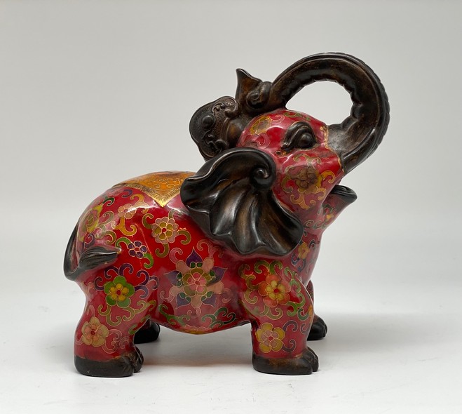 Vintage paired sculptures "Elephants"