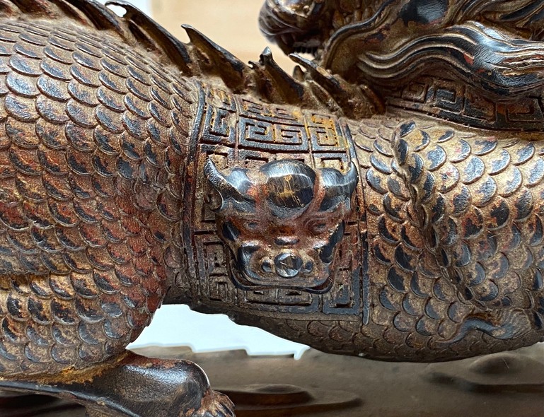 Vintage Paired Qilin Sculptures