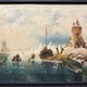 Antique painting "winter landscape"