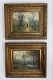 Pair of paintings "Forest Landscape"