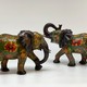 Vintage paired sculptures "Elephants"