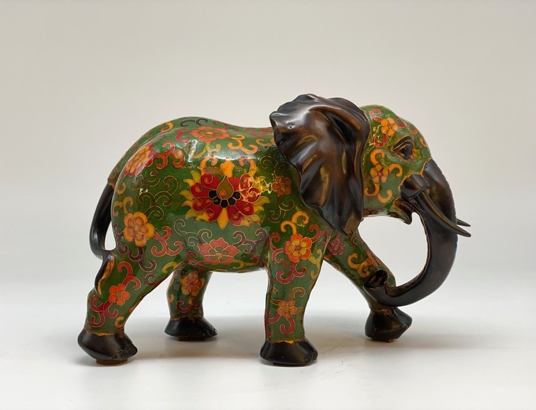 Vintage paired sculptures "Elephants"