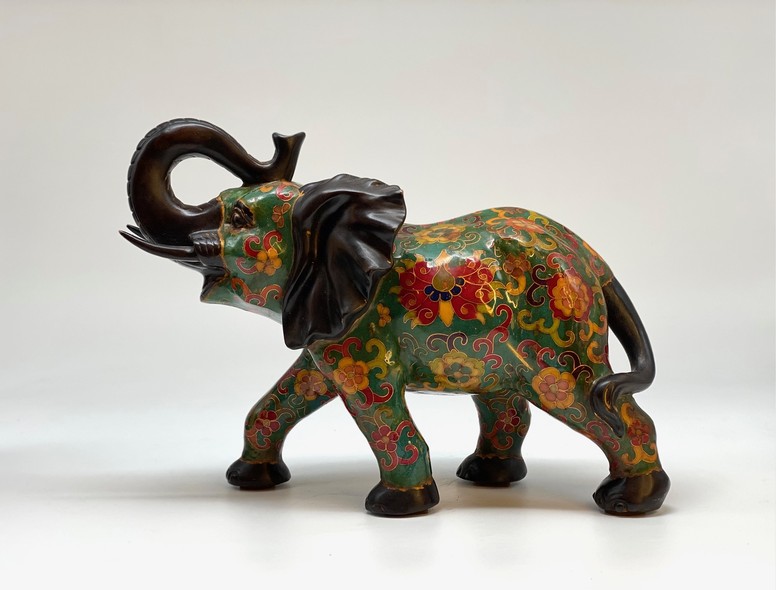 Vintage paired sculptures "Elephants"