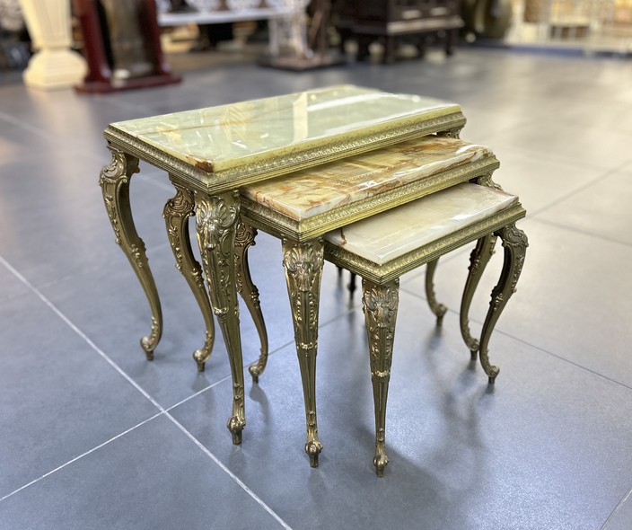 Antique set of three coffee tables