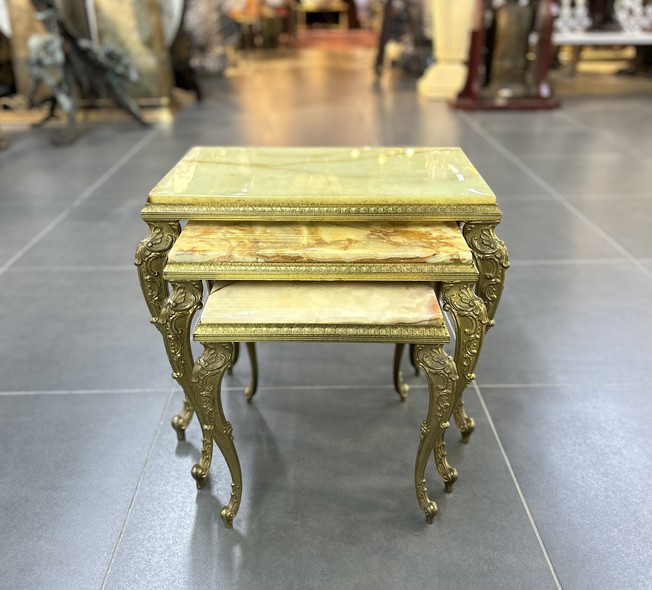 Antique set of three coffee tables