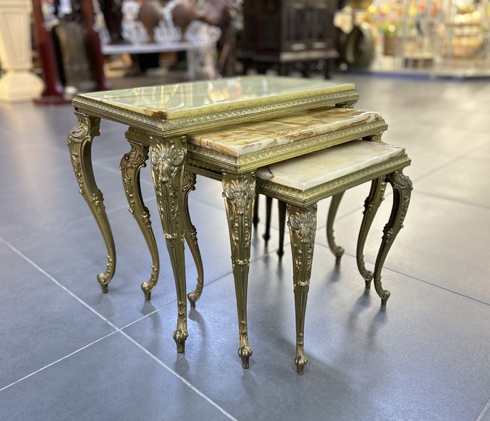 Antique set of three coffee tables