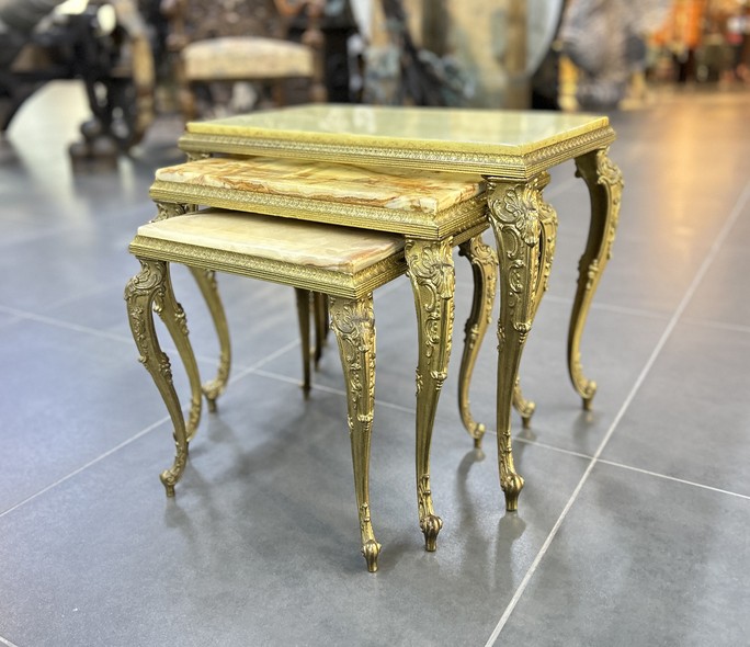 Antique set of three coffee tables