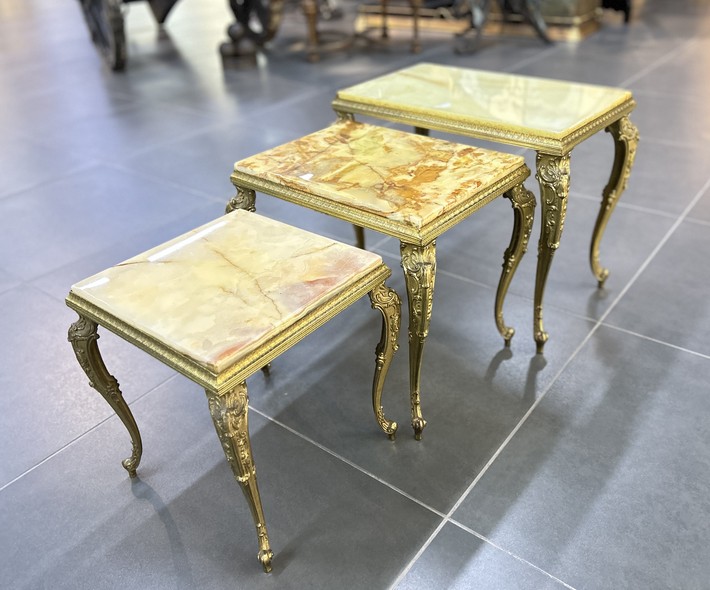 Antique set of three coffee tables