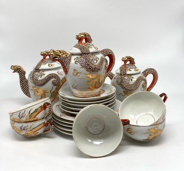 Vintage tea set, Satsuma