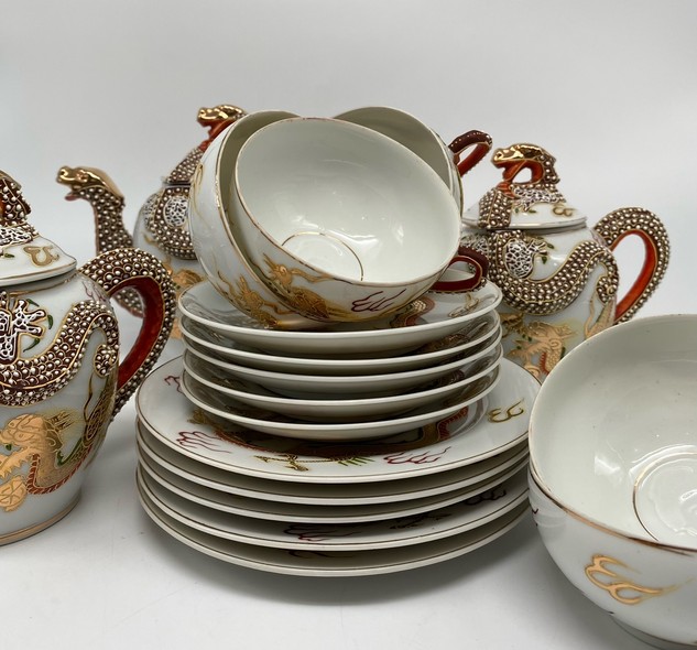 Vintage tea set, Satsuma
