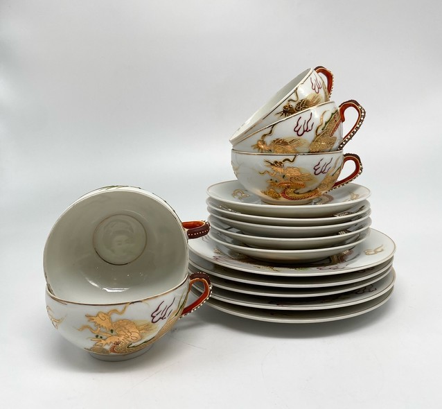 Vintage tea set, Satsuma