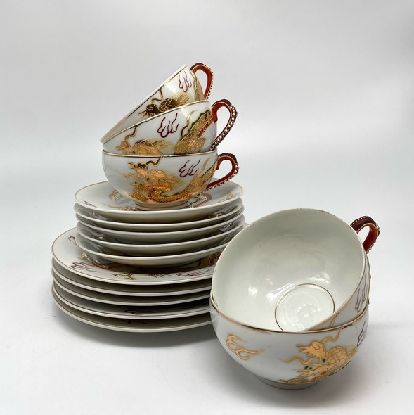 Vintage tea set, Satsuma