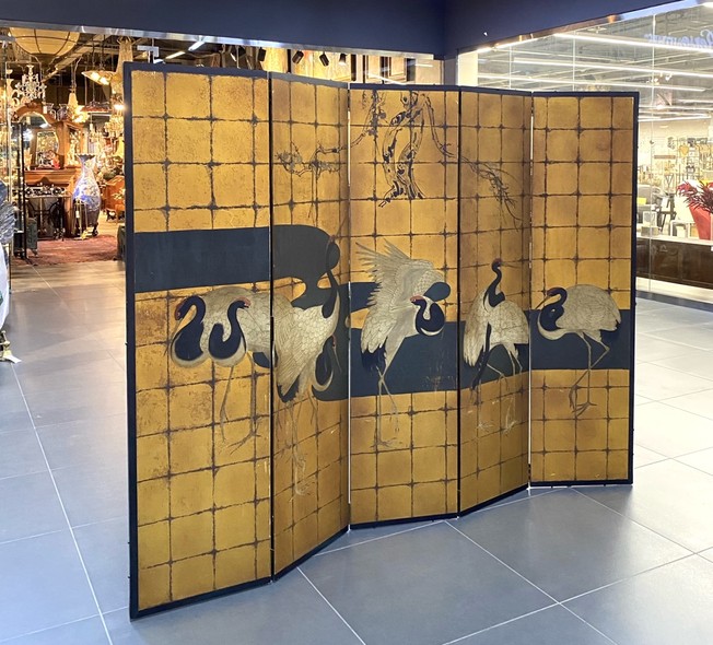 Антикварная ширма
"Журавли", Япония
