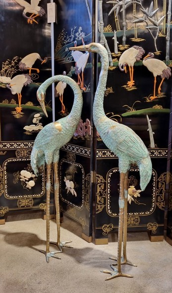 Pair sculpture "Cranes"