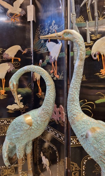 Pair sculpture "Cranes"