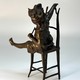 Statuette "Girl and cat"